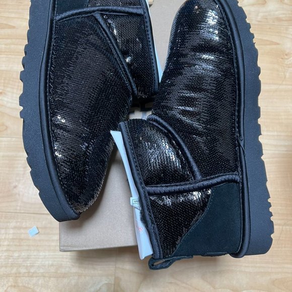 UGG® Women's Classic Ultra Mini Mirror Ball Cold Weather Boots - Picture 5 of 8